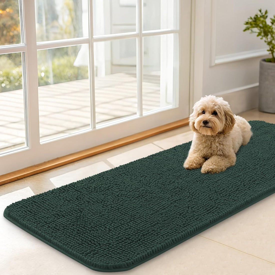 OLANLY Dog Door Mat for Muddy Paws 48x30