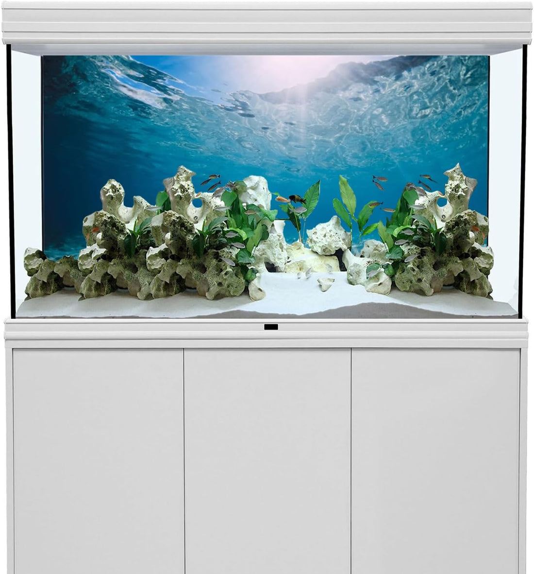 AWERT 30x12 in Aquarium Backdrop Undersea Ocean Floor Fish Tank