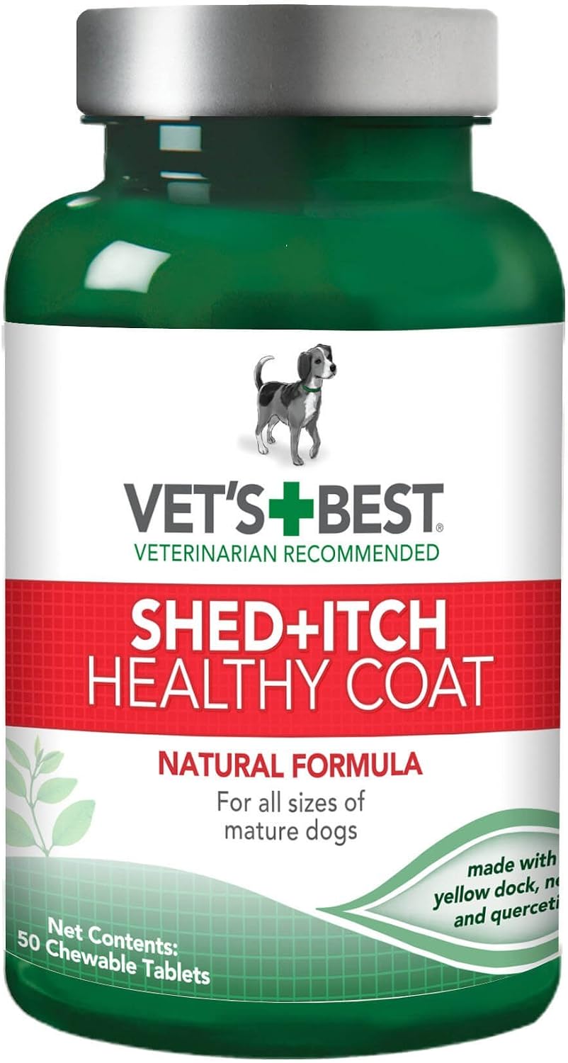 Vet's Best Healthy Coat Shed & Itch Relief Tablets for Allergies