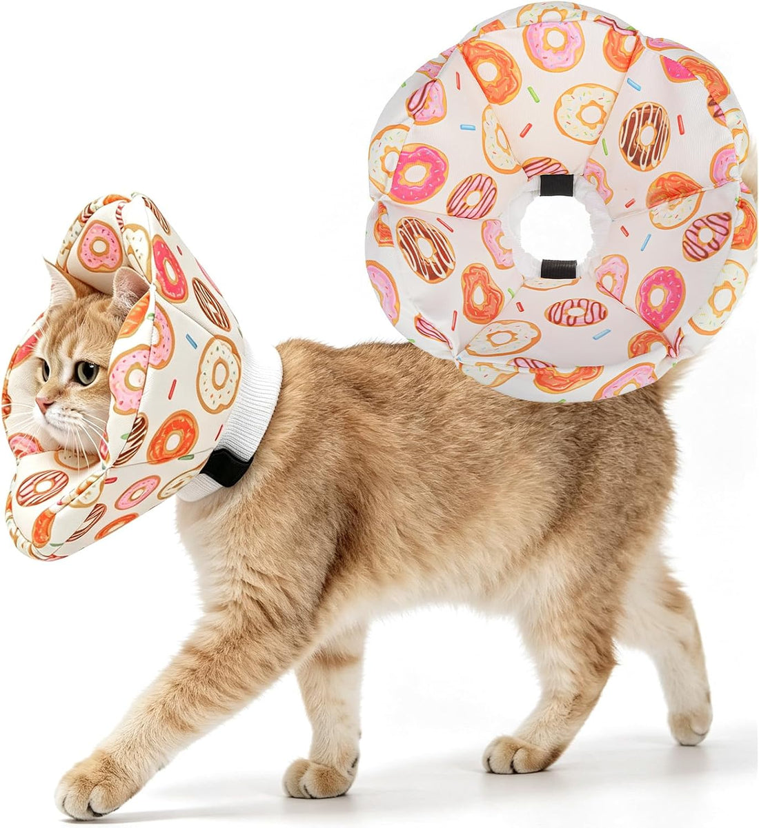 EXPAWLORER Cat Cone Collar Soft,Adjustable Waterproof Flower Style