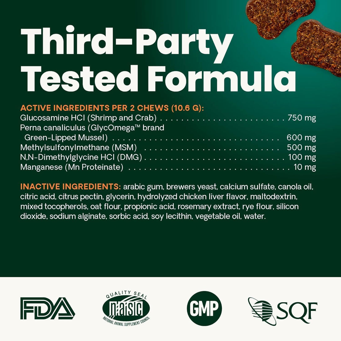 VetriScience Healthy Hip & Joint Chews for Dogs, Chicken, 120 Count