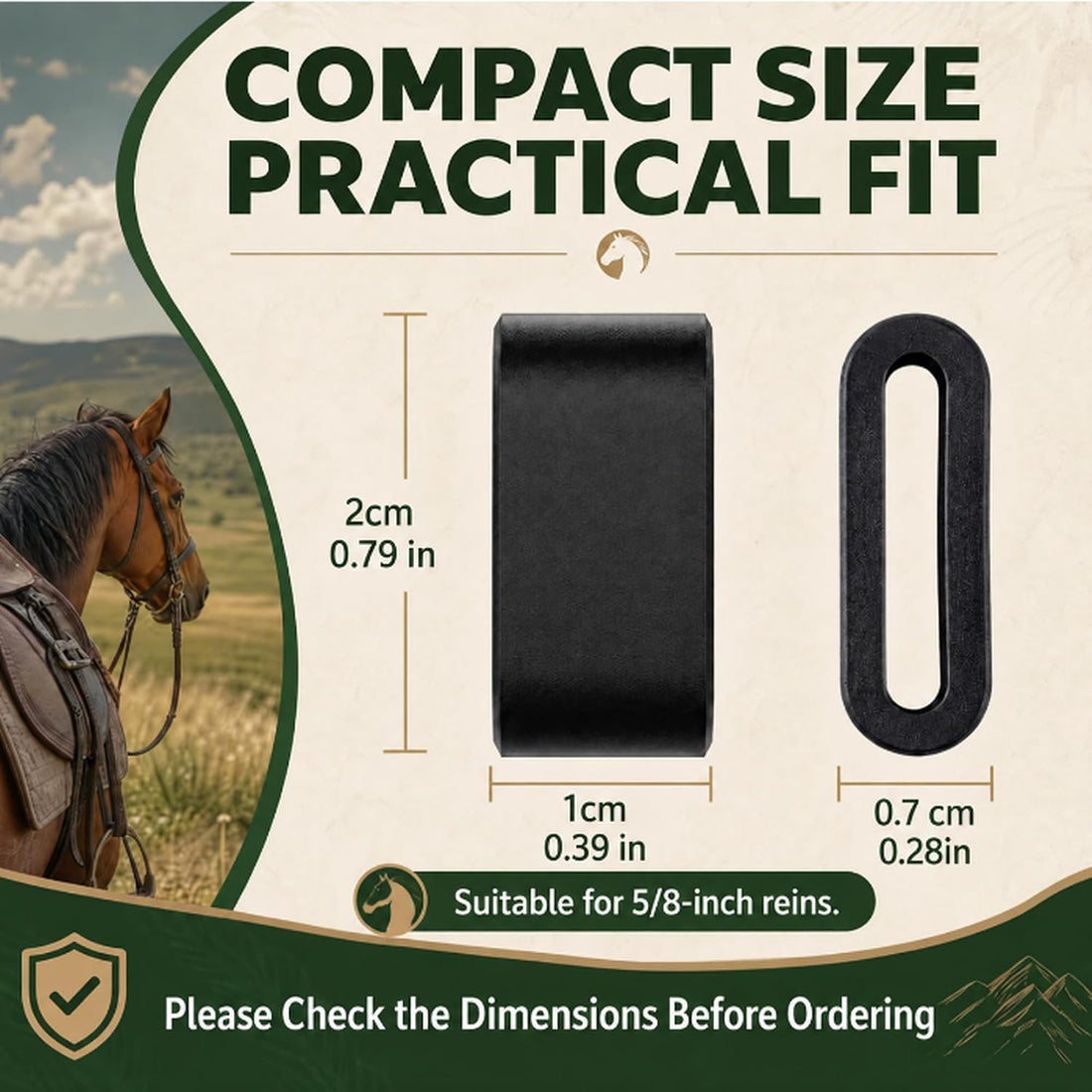 Hsei 20 Pack Rubber Bridle Keepers