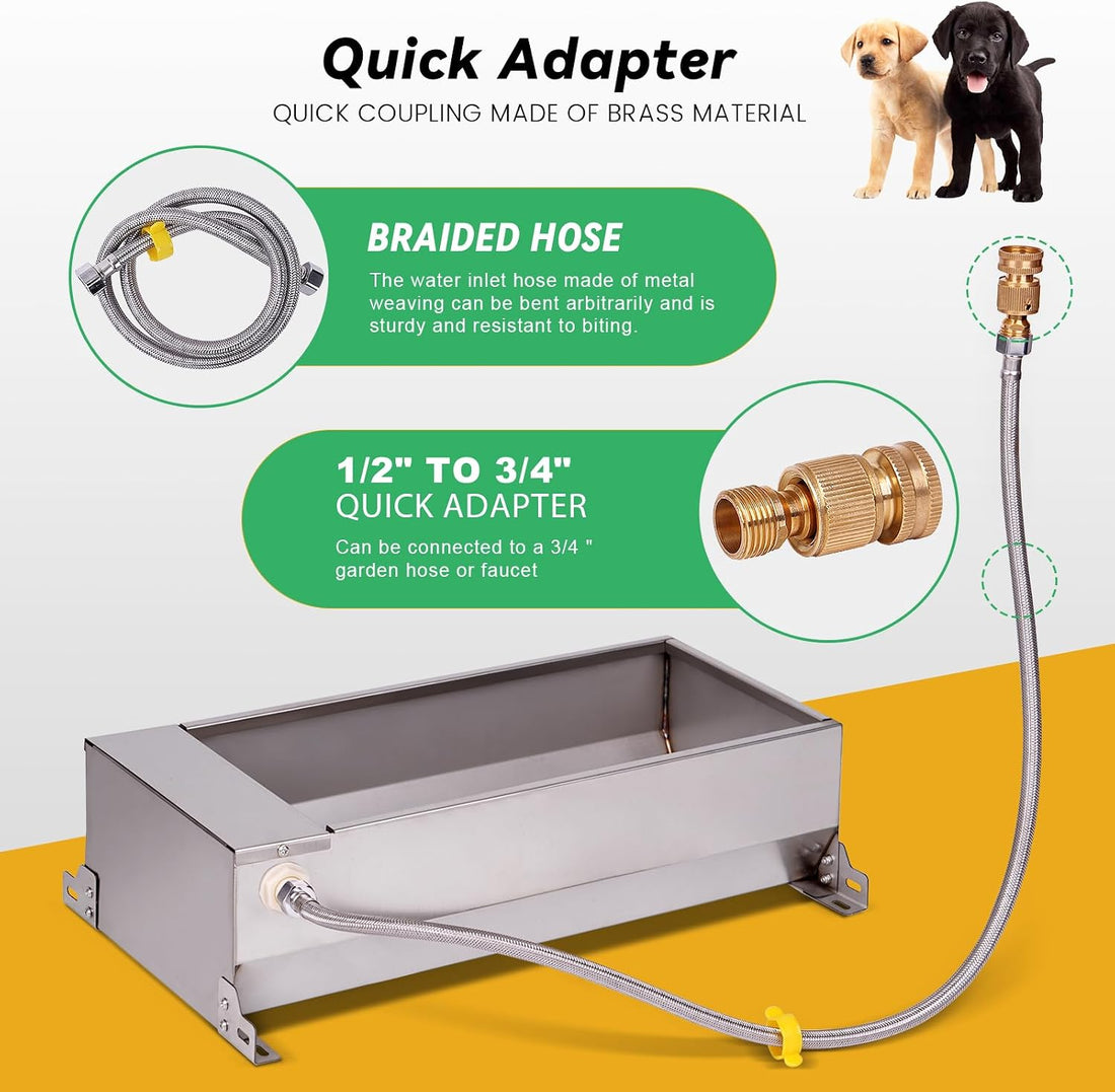Automatic Livestock Water Trough Large Capacity Outdoor 2 Gallon