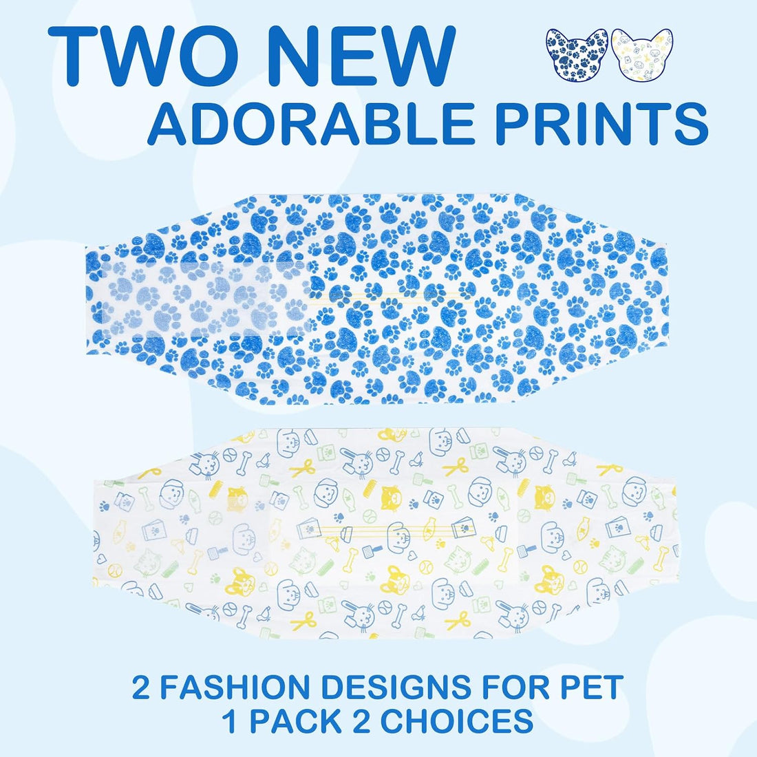 Dono Dog Diapers Male, Disposable Male Dog Wraps 60ct