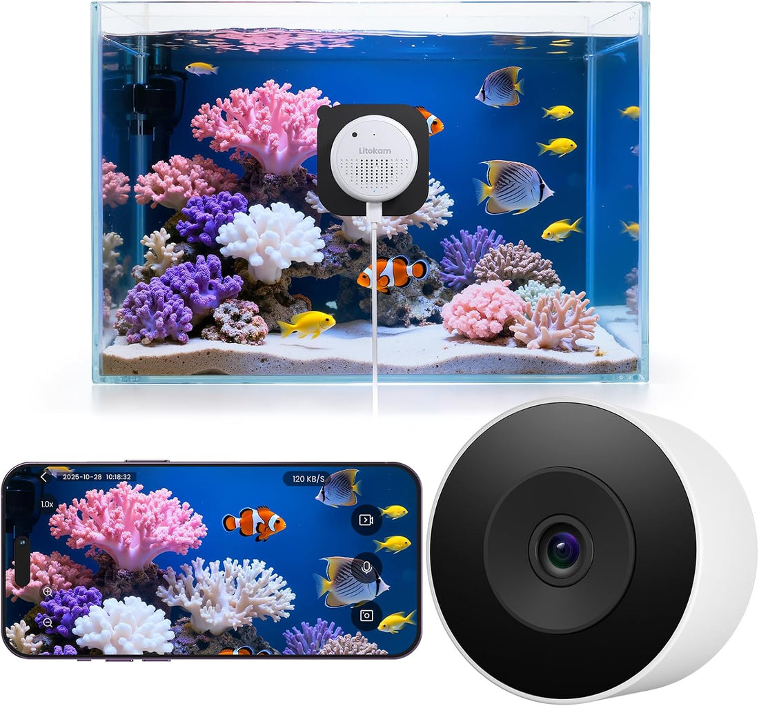 litokam F1.0 Aperture Fish Tank & Reptile Pet Camera.2K 3MP