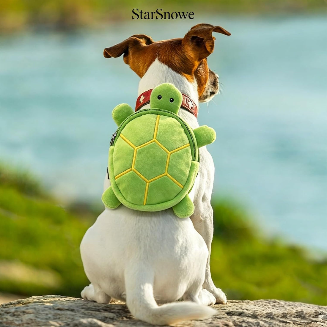 ×Pet Backpack Harness,Dog Saddle Bag,Self Carrier Poopbag Holder