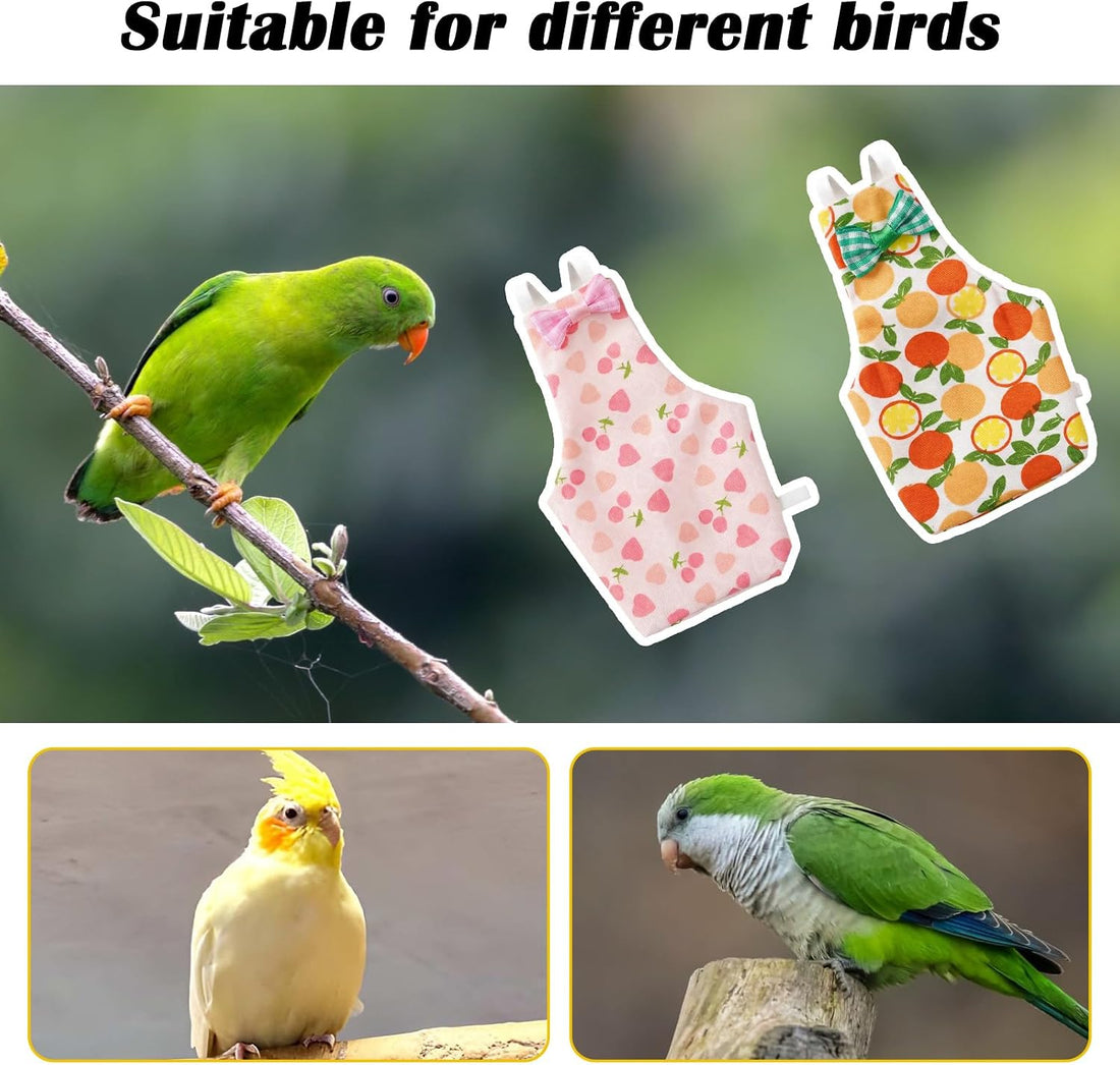 2 Pcs Bird Diaper, Cute Pet Bird Pants Parrot Nappy