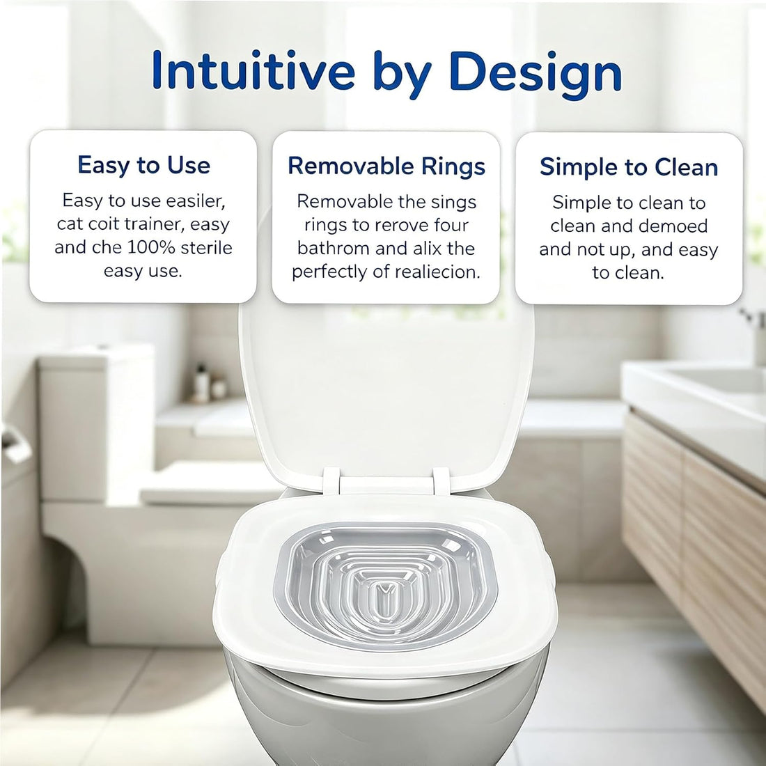 Cat Toilet Trainer Kit, Universal Cat Toilet Training Systems, Gray