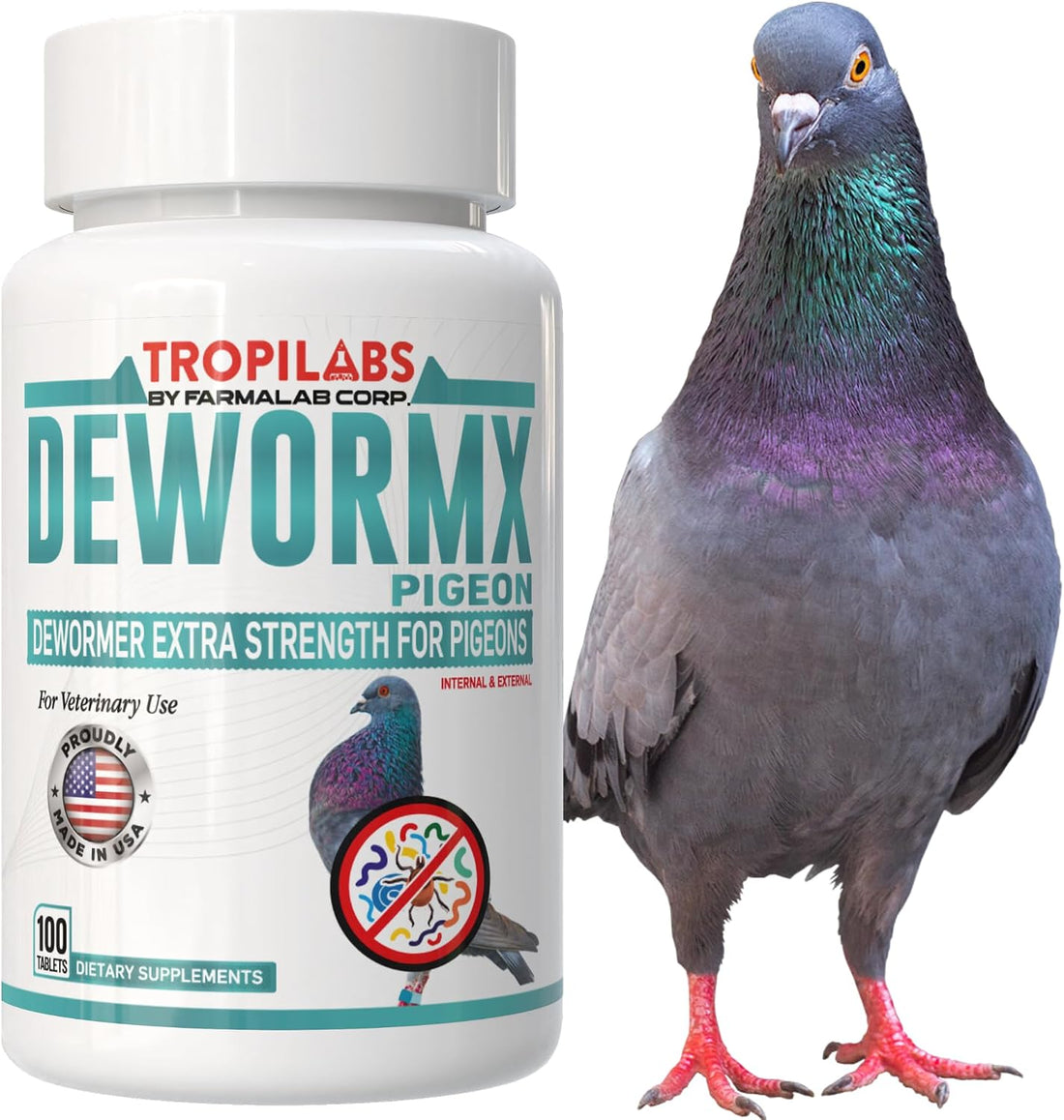 Farmalab Natural Dewormer Internal & External 100 Tabs Poultry