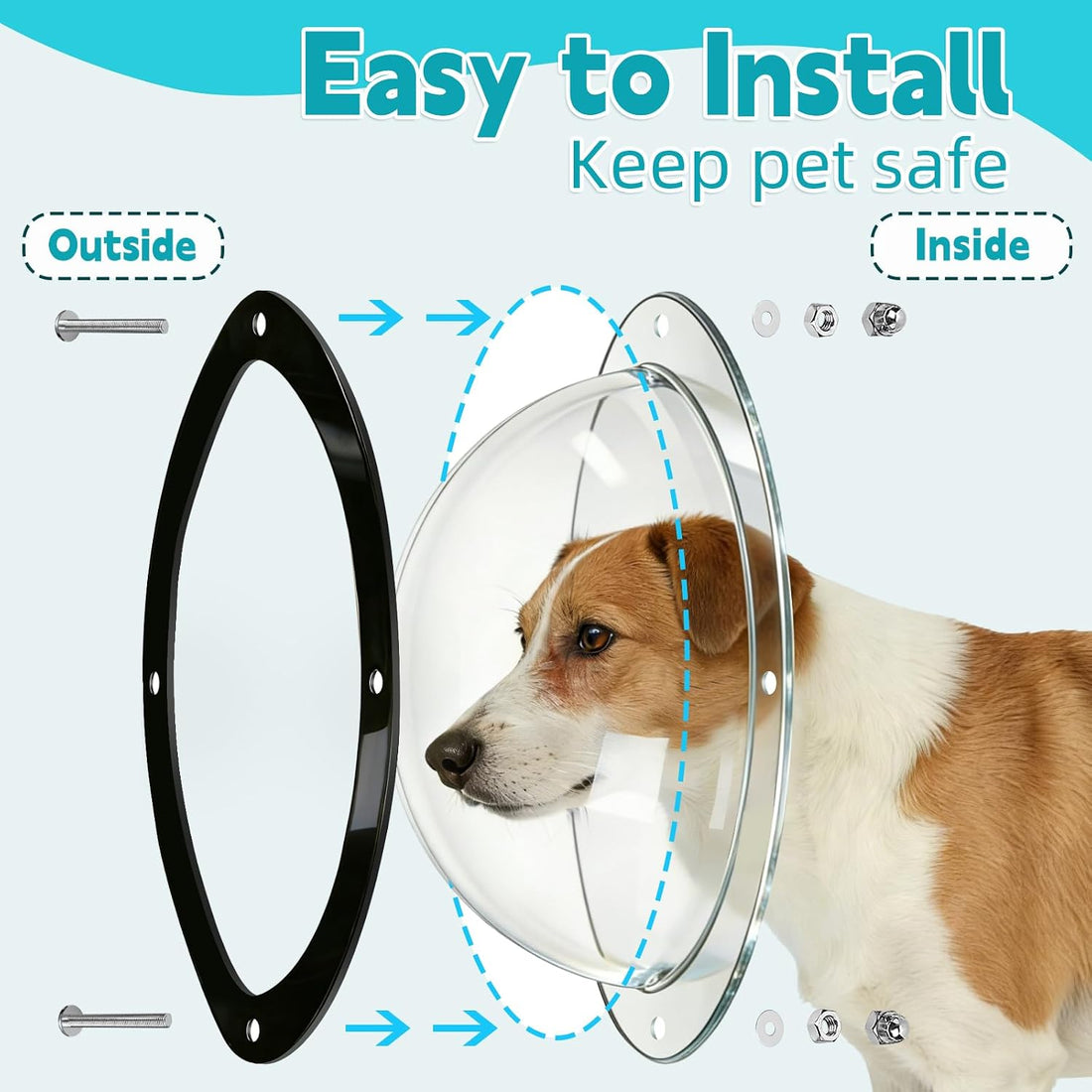 Nexboraque 2 Pack Dog Fence Window