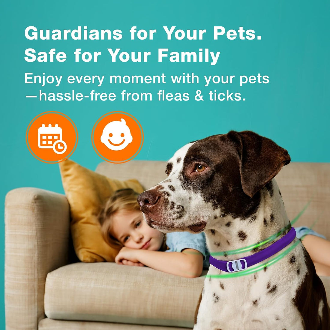 ZingZap Flea & Tick Collar Plant Powered Purple 2-Pack