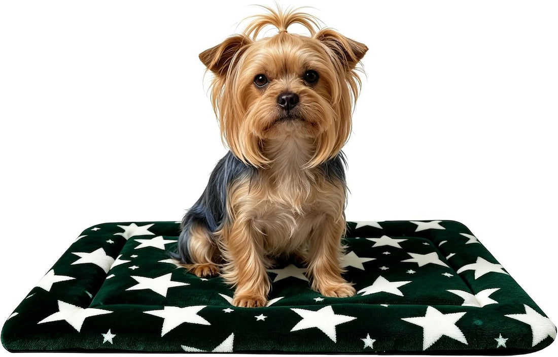 Dog Bed Mat,Reversible & Ultra Soft Kennel Pad-Machine Washable Pet