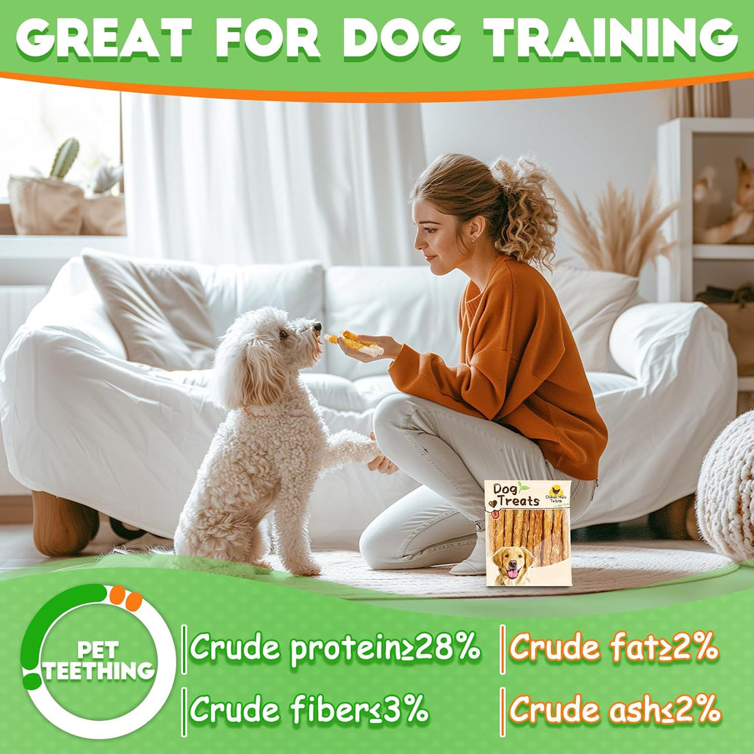 MAQIHAN Chicken Wrapped Rawhide Dog Treats