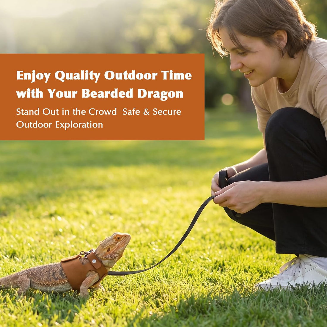 3PCS Bearded Dragon Harness and Leash Set