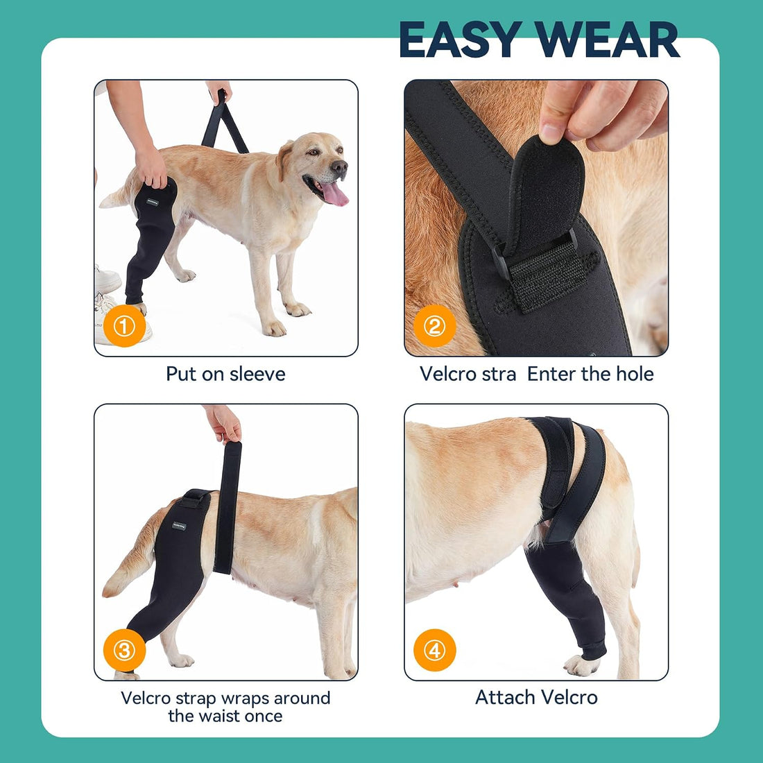 Single Dog Rear Leg Sleeve to Stop Licking