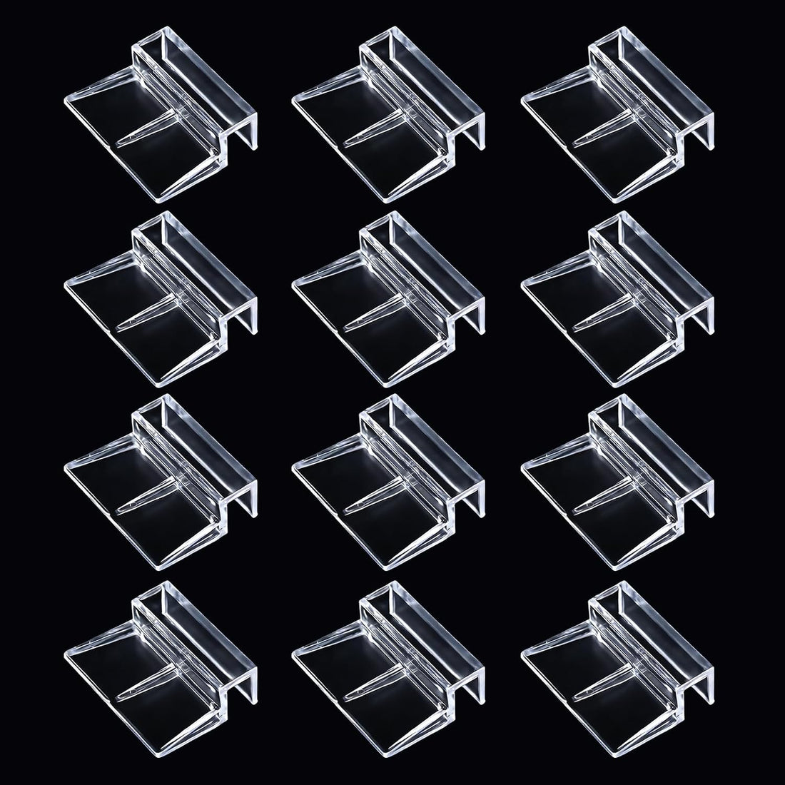 NestBasics 6pcs Transparent Aquarium Lid Clips,Rimless Fish Tank