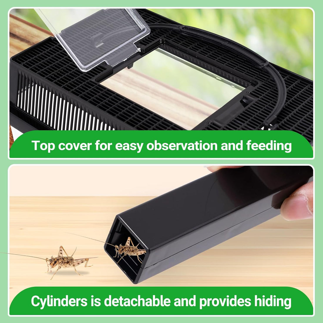 REPTI ZOO Reptile Cricket Keeper & Mixer Combo Kit