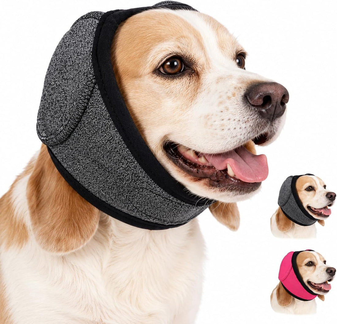 Dog Head Wrap for Noise Protection, Pink: