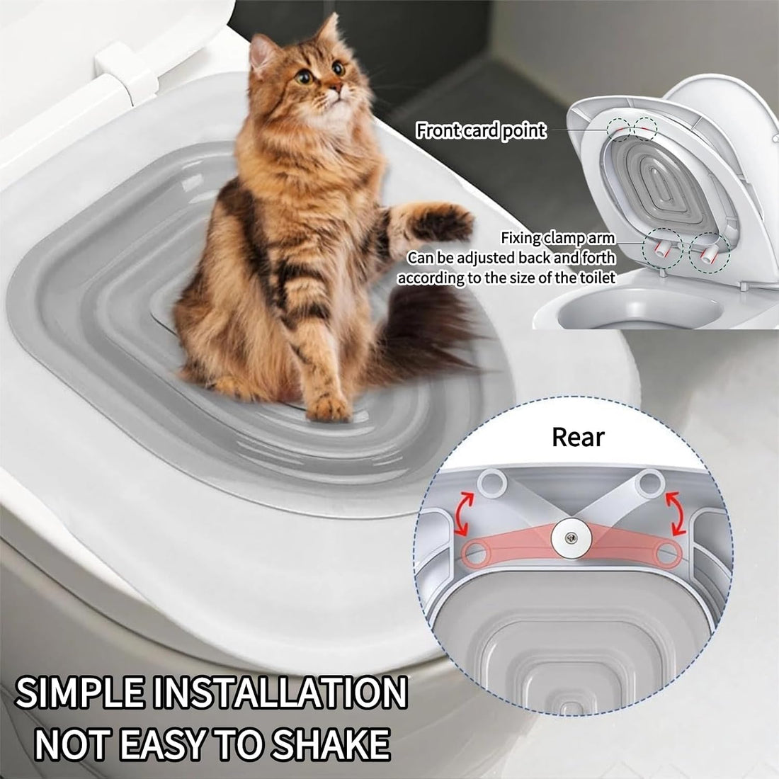 Cat Toilet Training Kit, Reusable Plastic Litter Box Trainer