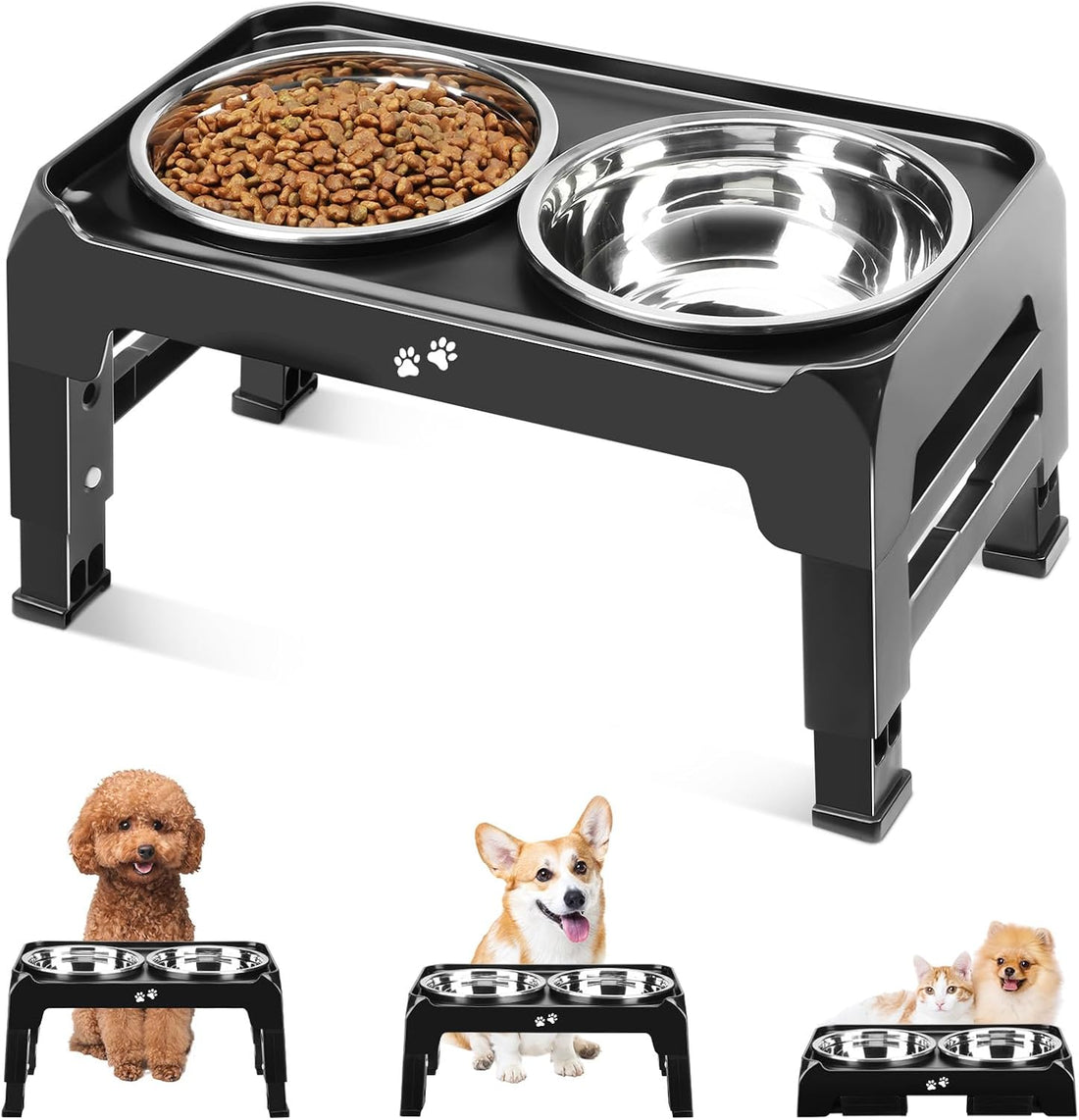 COMESOON Elevated Dog Bowls for Small Medium Dogs