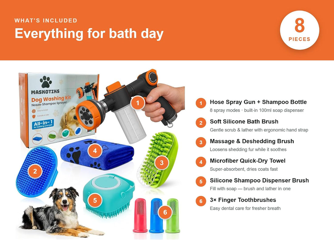 Dog Washing Hose Attachment,All in One Dog Bath Attachment
