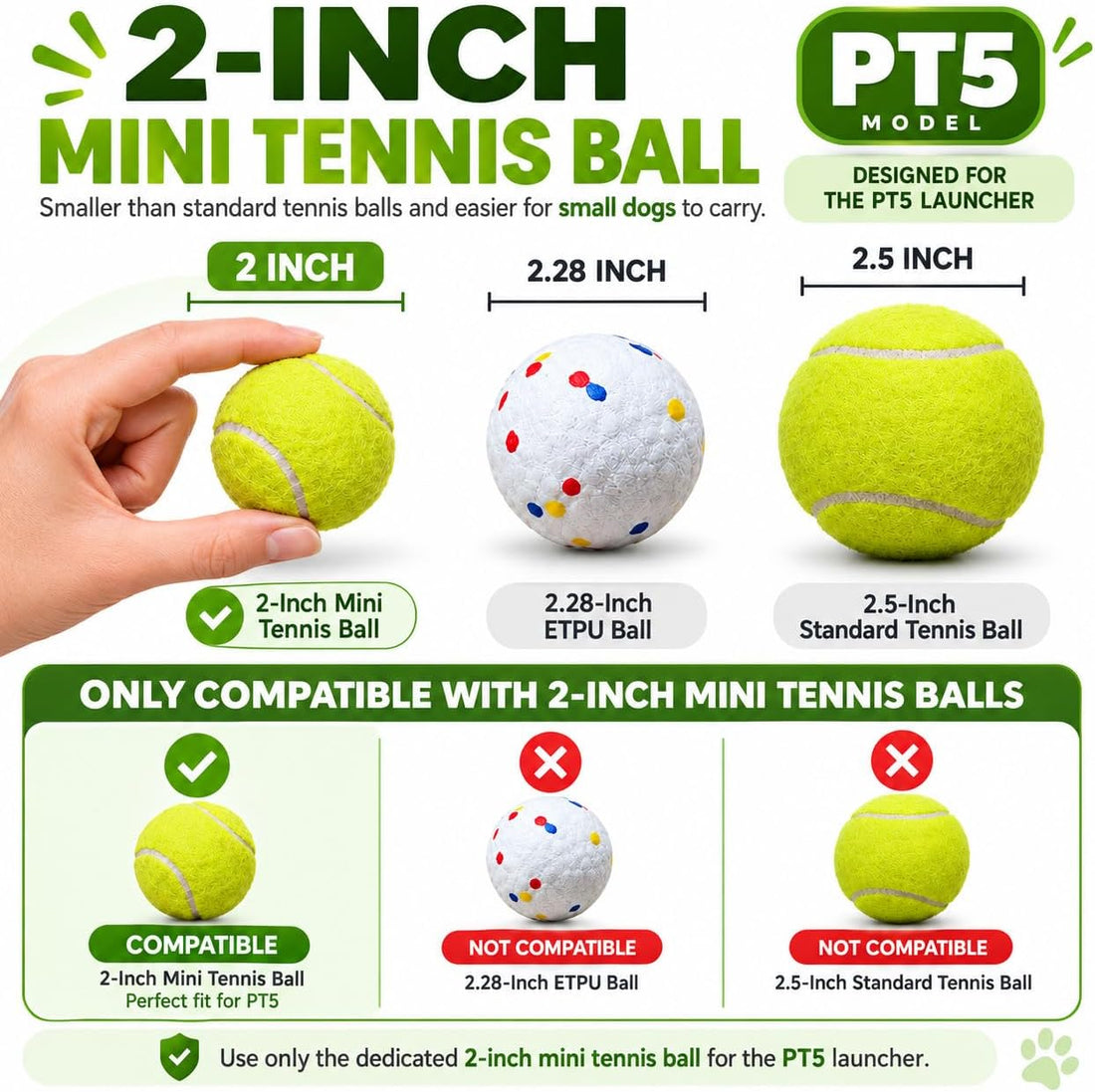 PT5 Automatic Dog Ball Launcher for Small Dogs
