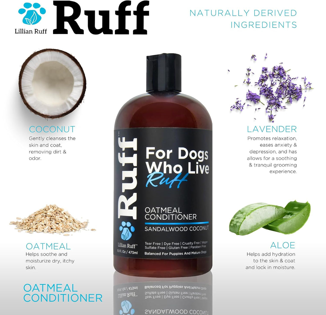 Ruff by Lillian Ruff Sandalwood Coconut Oatmeal Conditioner for Dogs