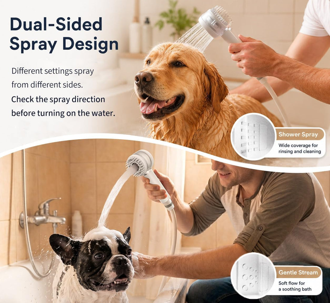 Premium Filtered Dog Shower Attachment,3-Mode Shower Head with Pause