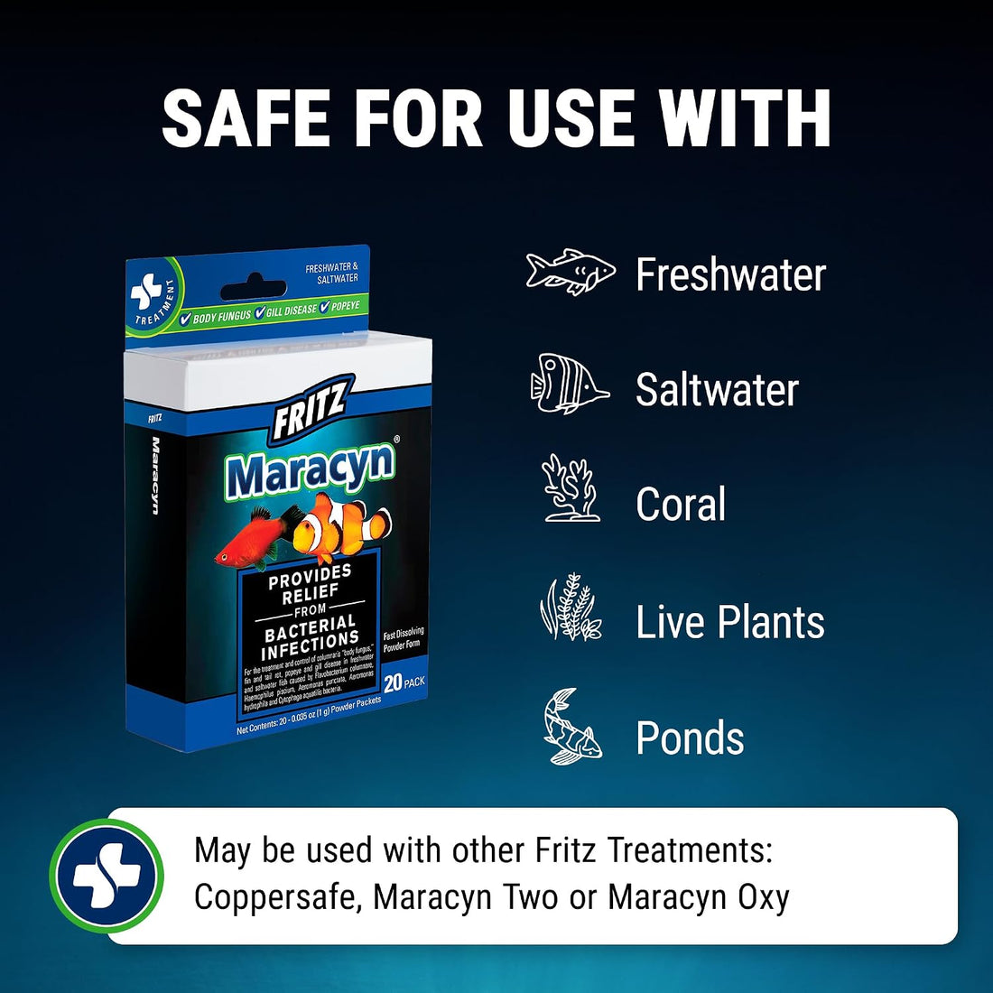 Fritz Maracyn - for Saltwater and Freshwater gram-Positive Relief