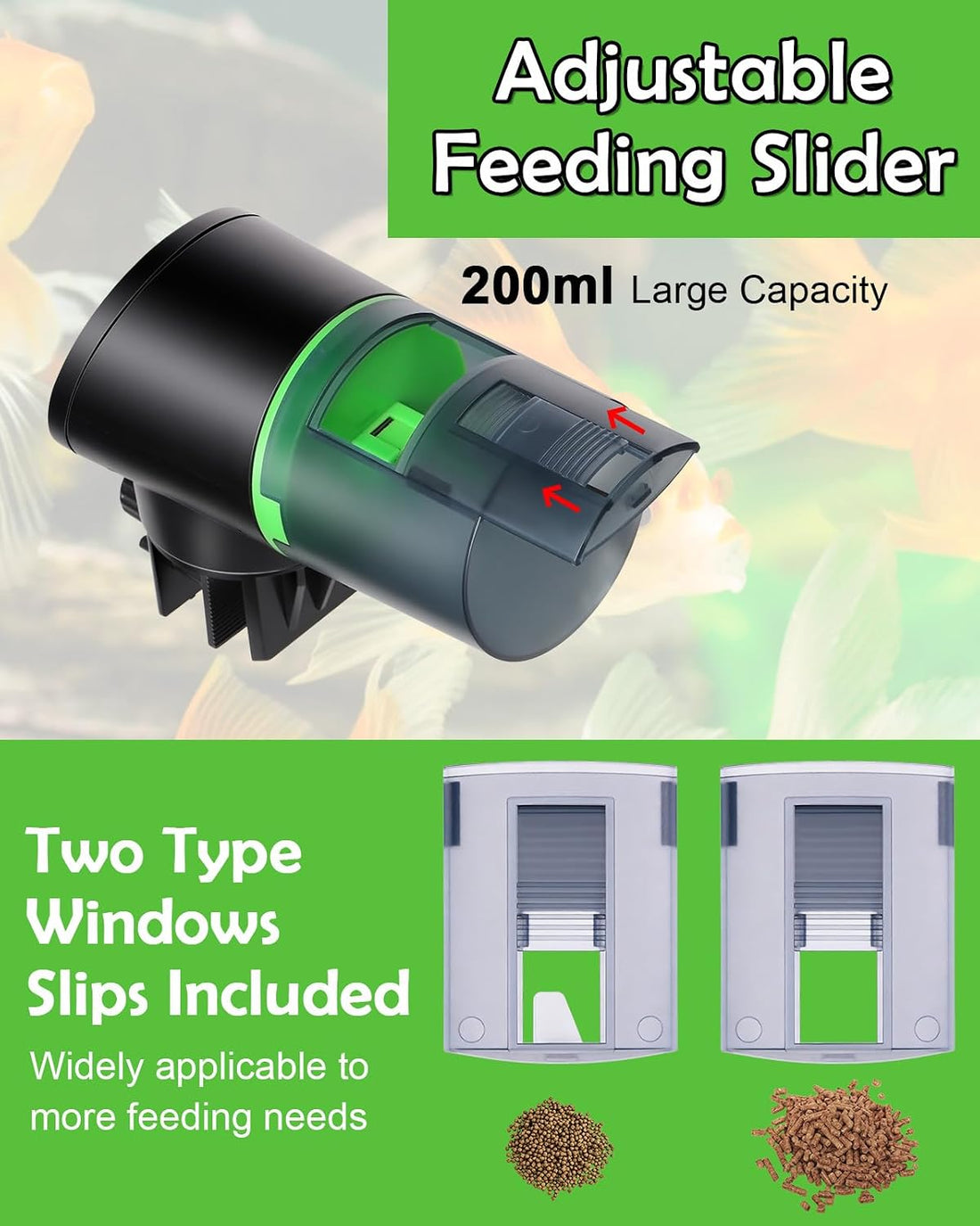 Automatic Fish Feeder for Aquarium Easy Setup & 4 Timers