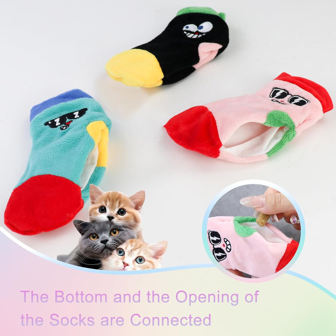Andiker 3Pcs Cat Crinkle Toys