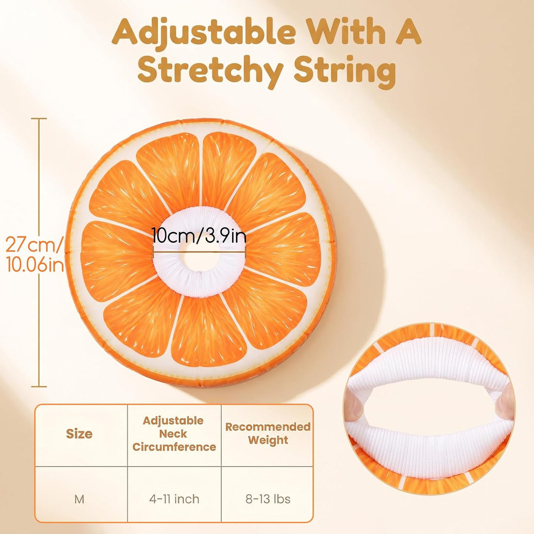 Cat Donut Collar, M Size Adjustable Cat Cone Collar for Kittens