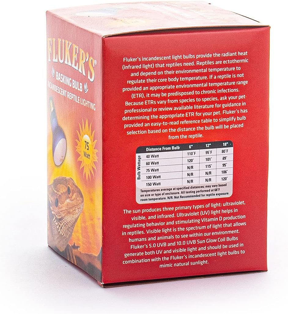 Fluker's Incandescent Basking Spotlight Bulbs for Reptiles Tanks