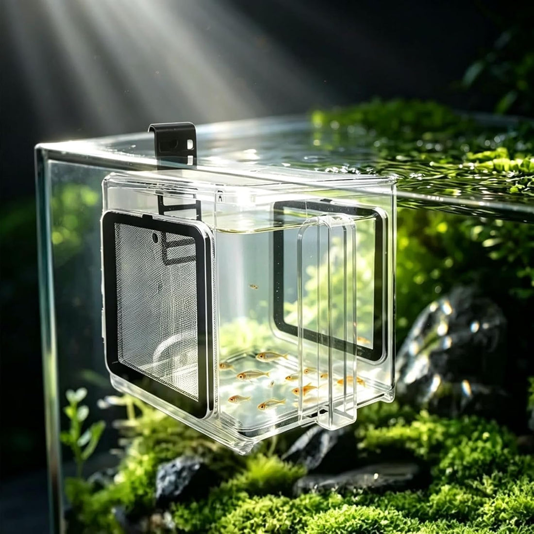 Saim Breeder Box for Fish Tank,Isolation Box,Hanging Aquarium