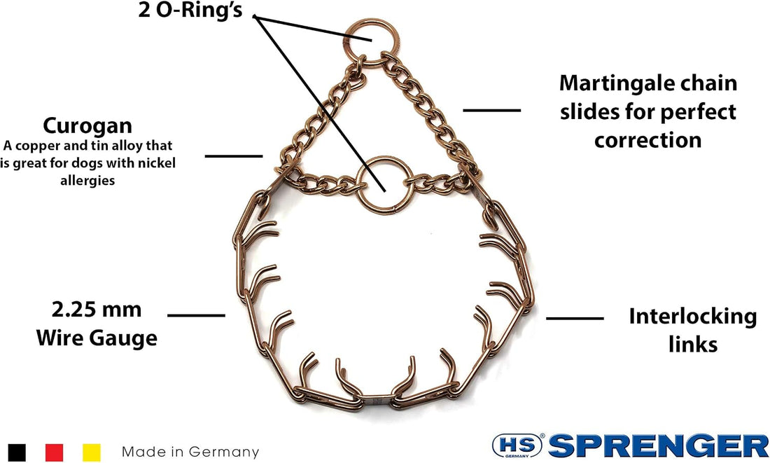 Herm Sprenger Curogan Prong Dog Training Collar Ultra-Plus Pet Pinch
