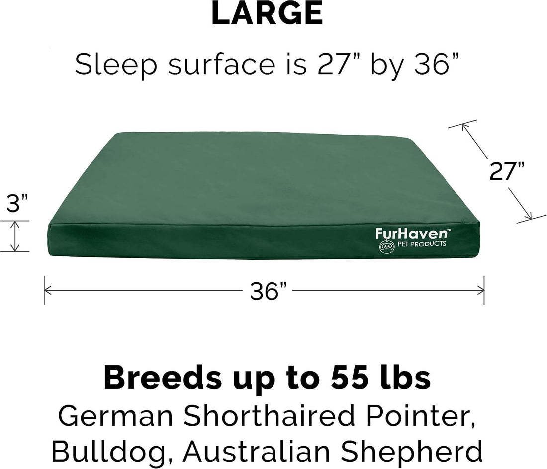 Furhaven Replacement Dog Bed Cover Water-Resistant Indoor/Outdoor