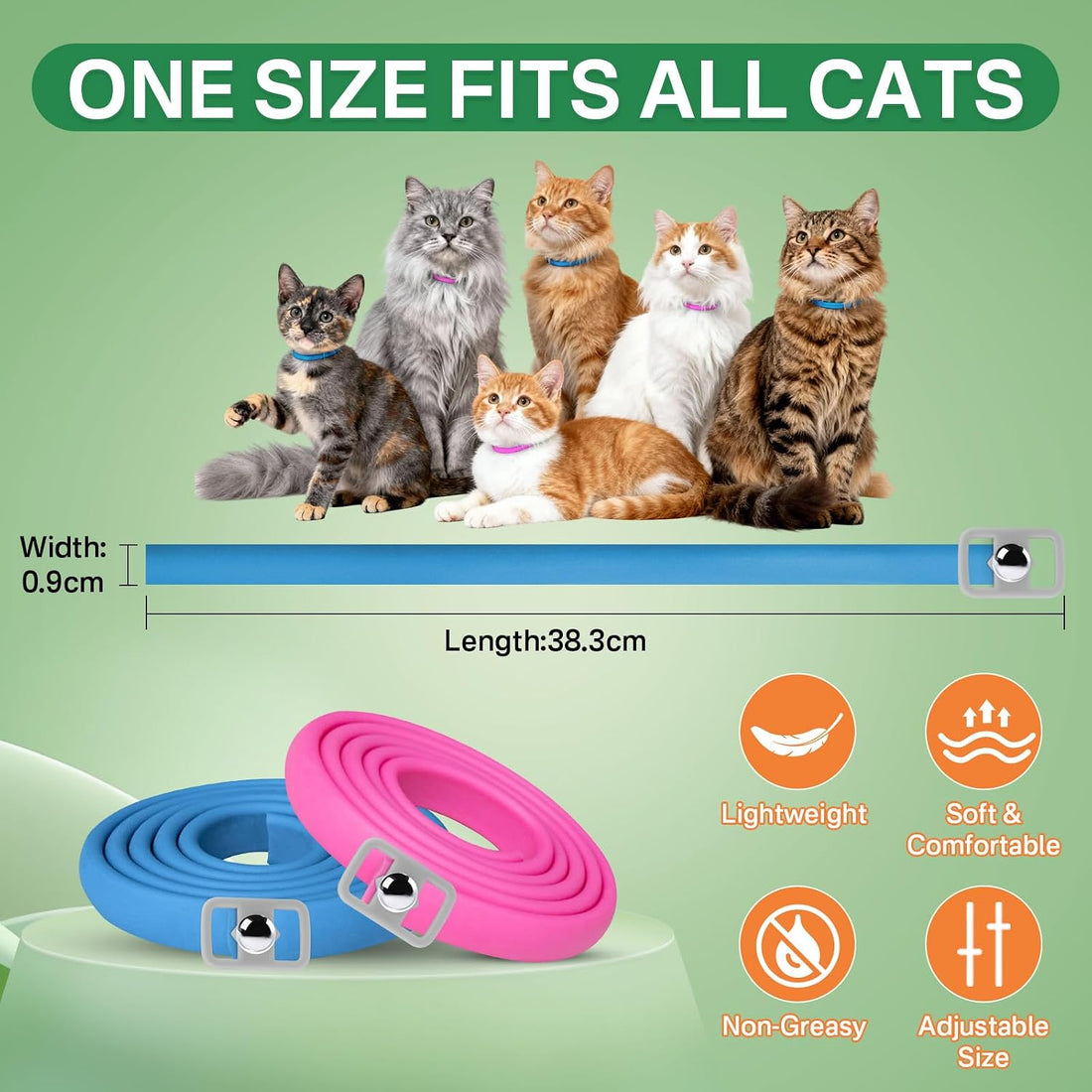 Puyrzoe Flea Collar for Cats 4 Pack