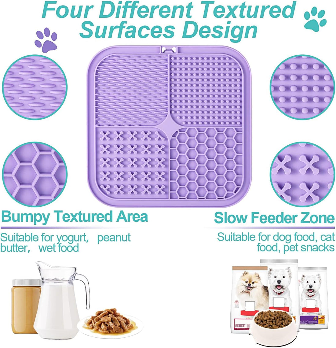 Lick Mat for Dogs and Cats, Licking Mat with Suction Cups for Dog
