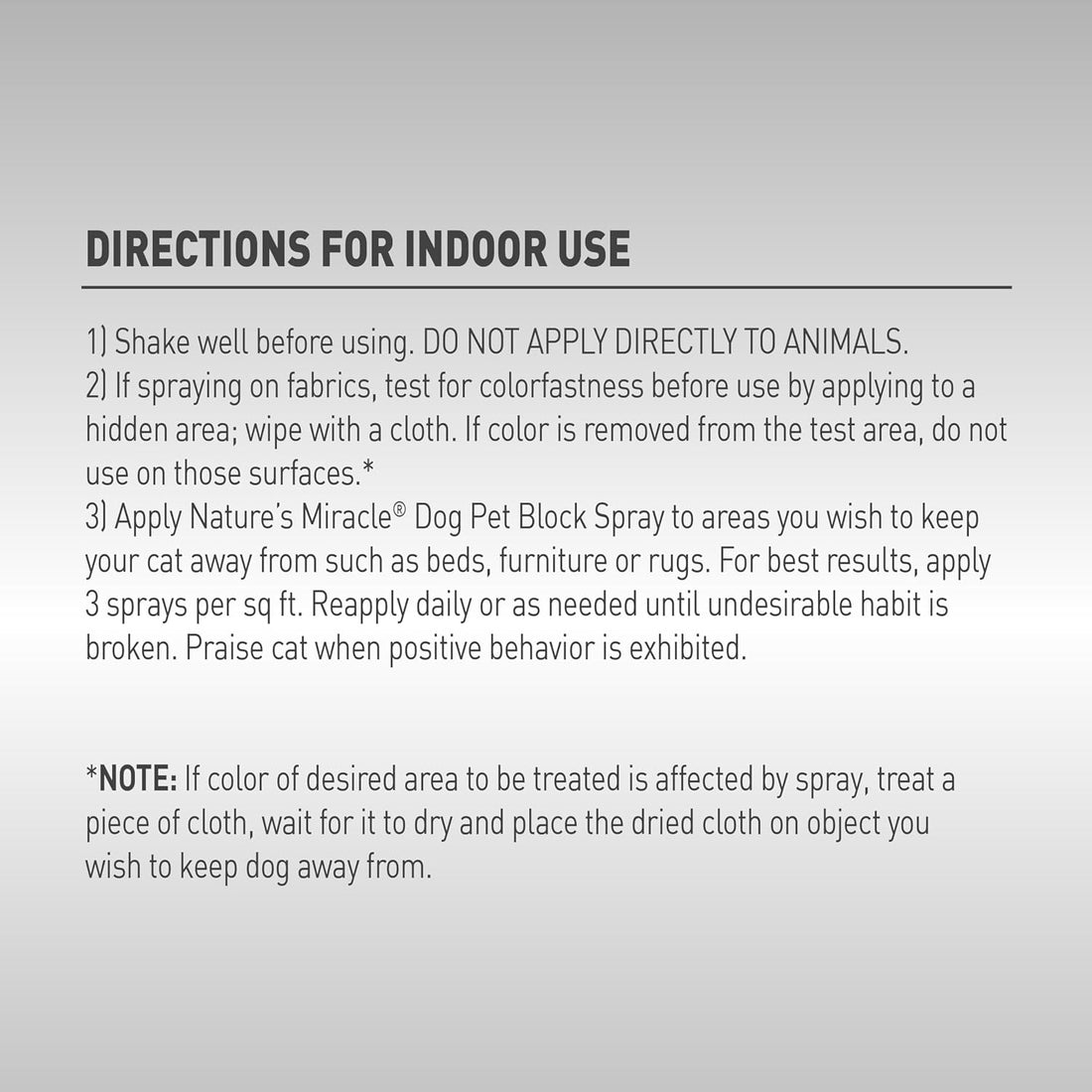 Nature's Miracle Dog Pet Block Repellent Spray, for Indoor Training