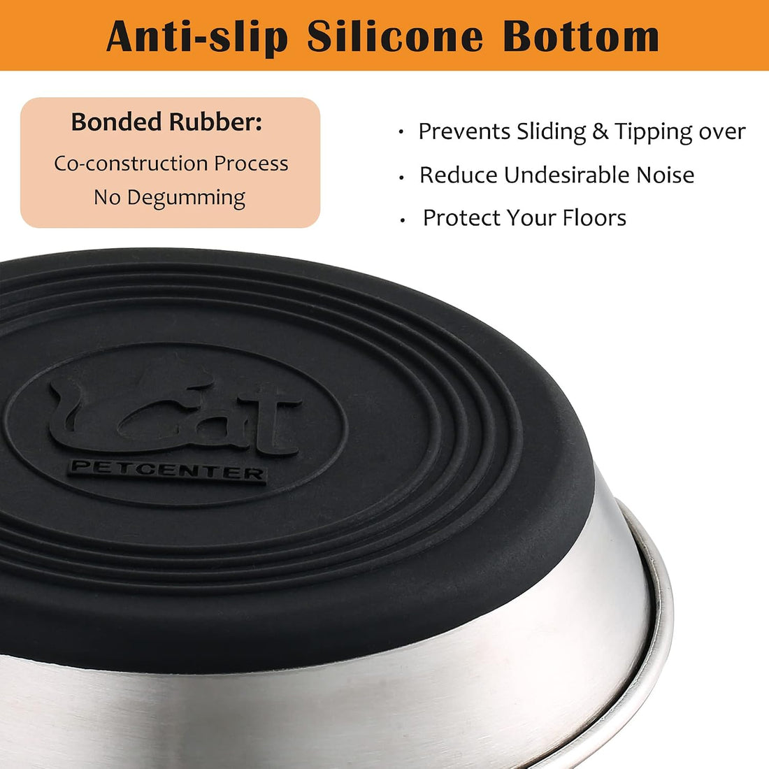 WROSWT Stainless Steel Cat Bowls,Whisker Friendly Shallow Cat Dishes