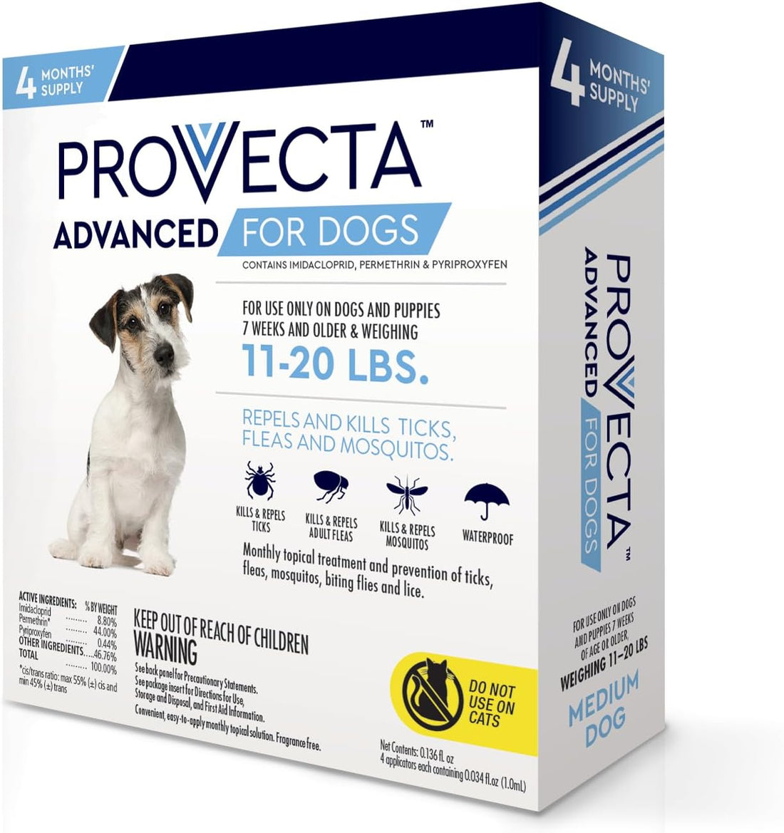 Provecta® Advanced Flea & Tick for Medium Dogs 11-20 lbs