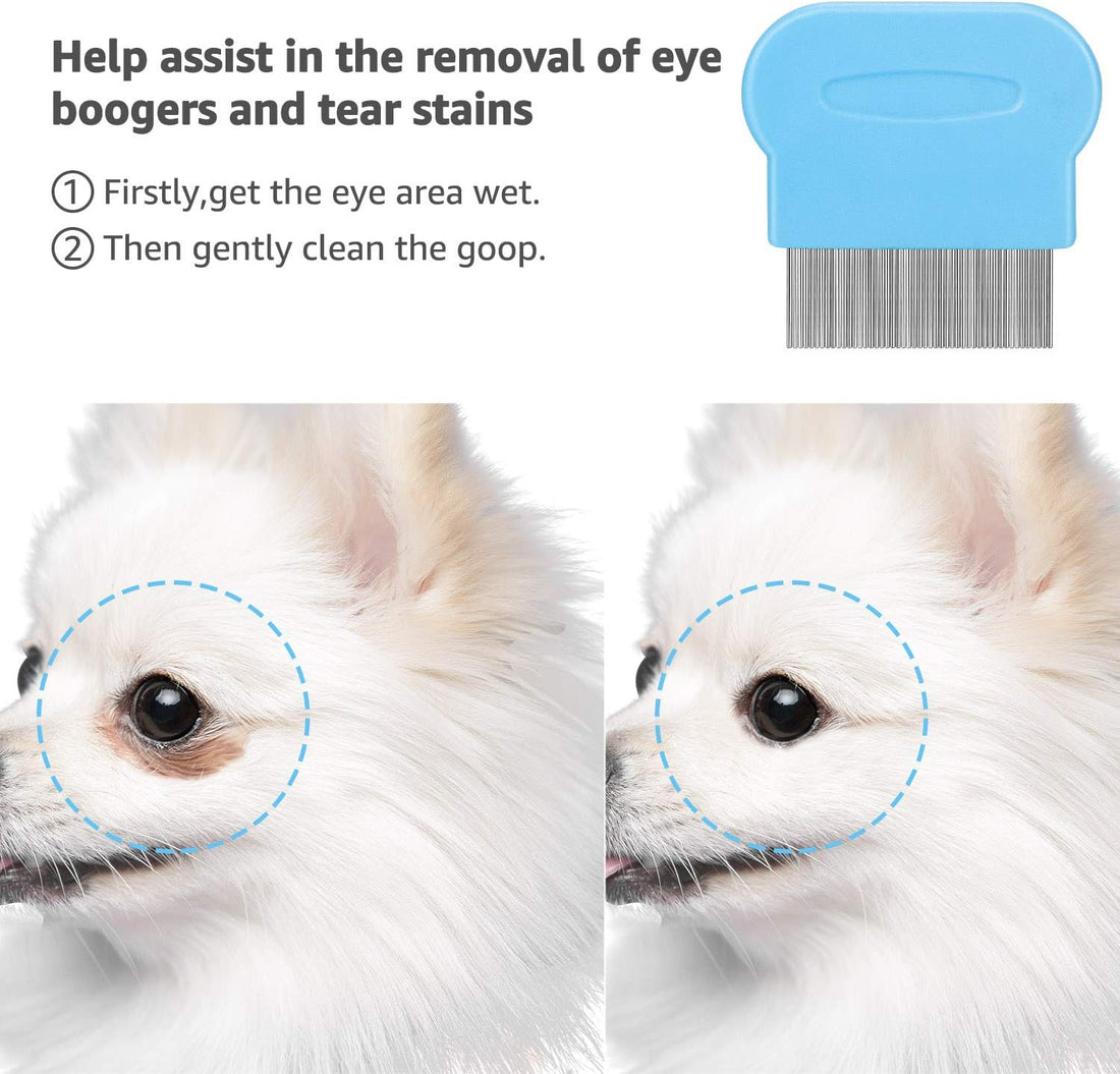 Flea Comb For Dogs & Cats Pet Comb Grooming Set 5 Pieces Metal Teeth