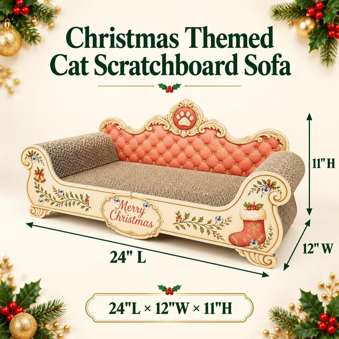 Sofa Shaped Cat Scratching Couch