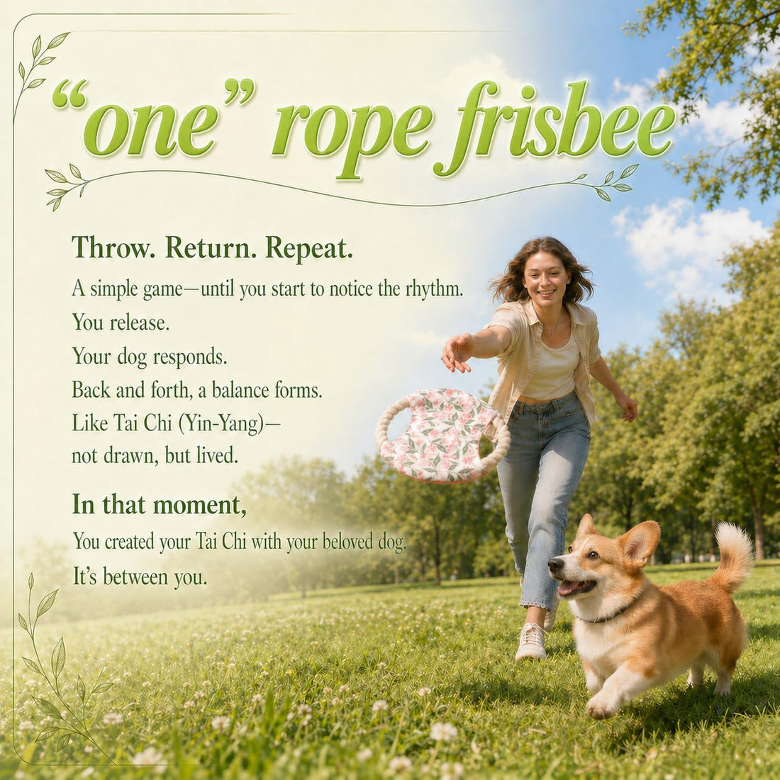 Dog Frisbees Cotton Rope Toys Flying Discs, Teething