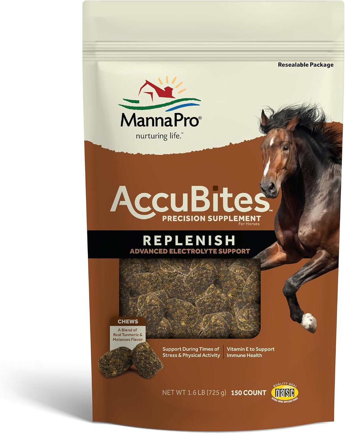Manna Pro AccuBites Replenish Supplement, Horse Electrolyte Support