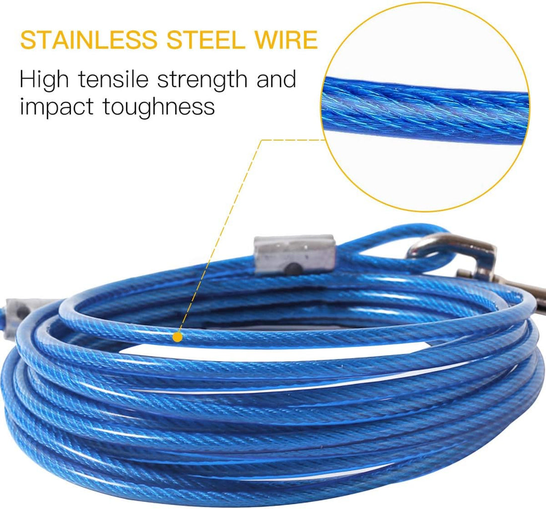 CLKHOWL Dog Stake Tie Out Cable