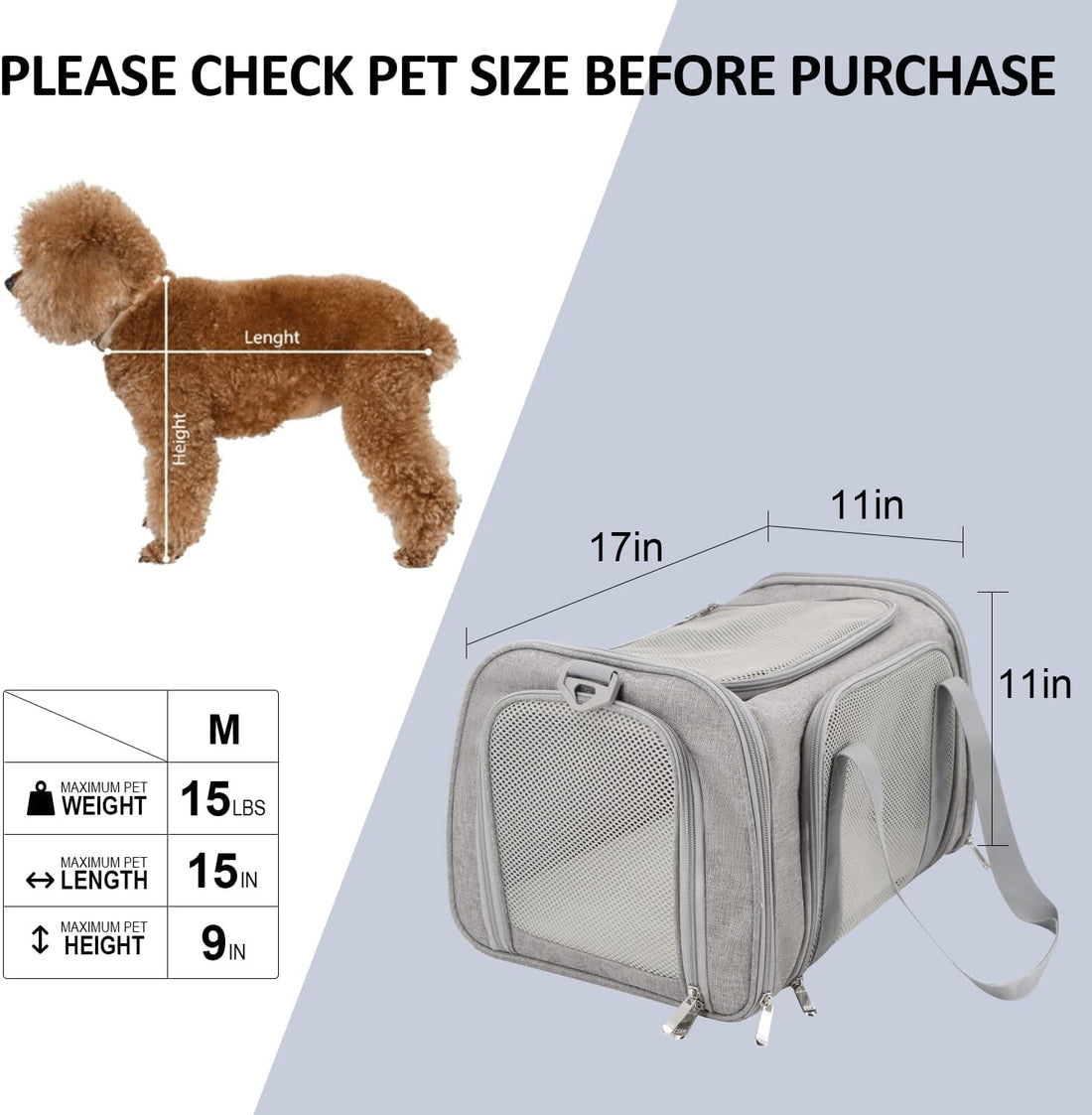 Henkelion Cat Carriers Dog Carrier Pet Carrier For Small / Medium