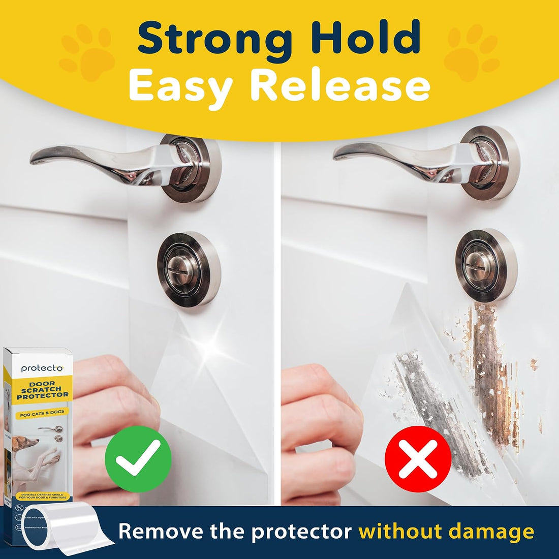 PROTECTO Door Protector from Dog Scratching w/Utility Knife