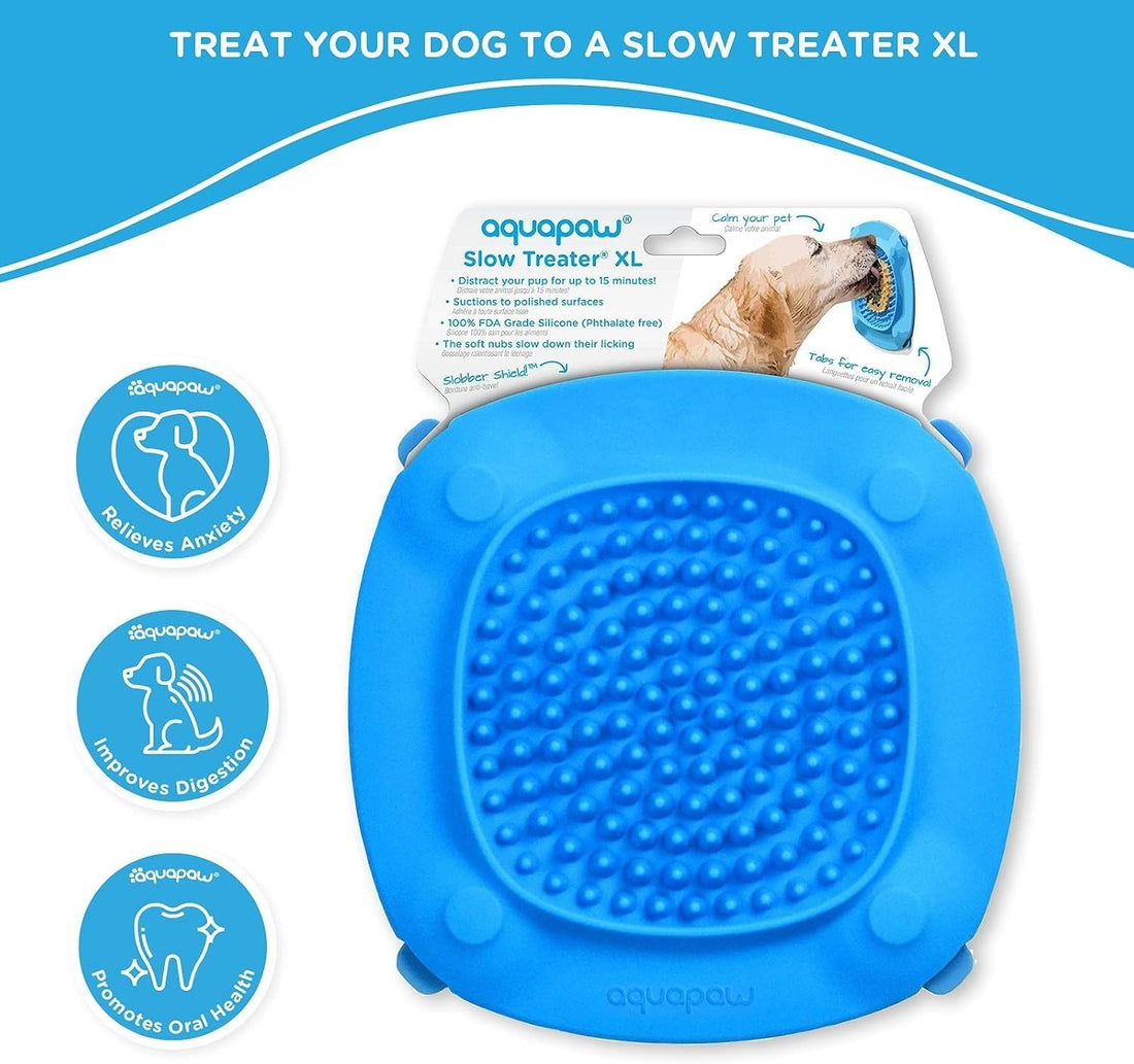 Aquapaw Lick Mat for Dogs with Suction Cups - XL, Blue, 1-Pack