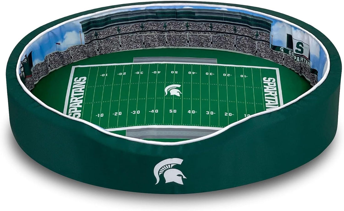 StadiumSpot Officially Licensed NCAA Premium Oval Dog Bed